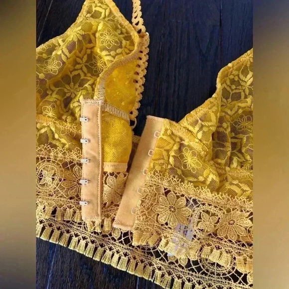 Free People Intimately Women’s XS Ella Soft Lace Bra/Bralette Sardenia Sunset - Picture 9 of 13